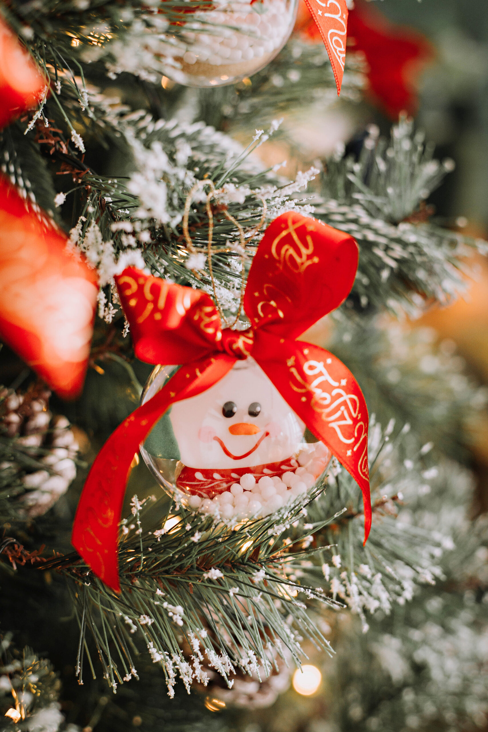 Bola de Natal Boneco de Neve